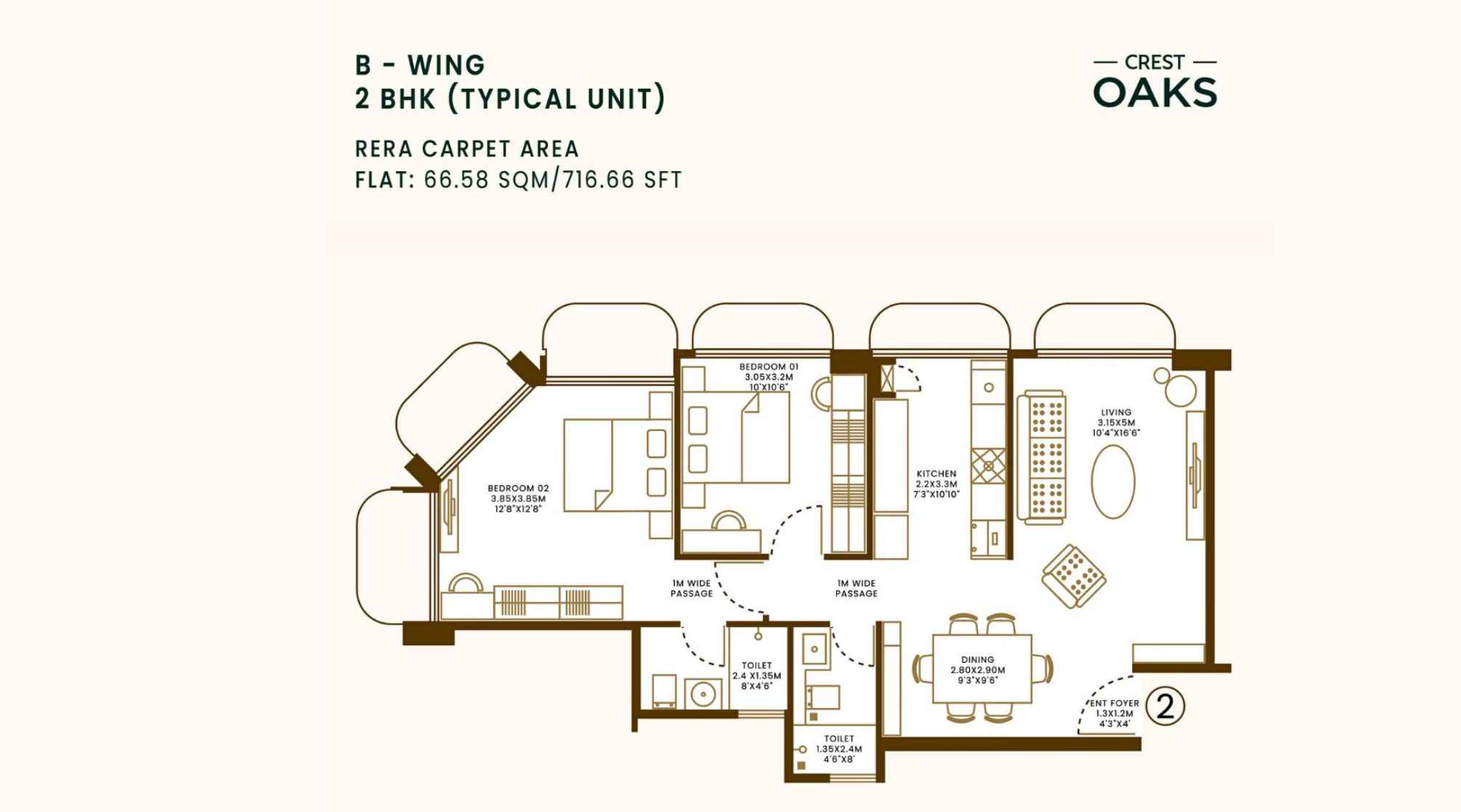 Crest-Oaks-Floor-Plan-Wing-B-2-BHK-716-Sqft