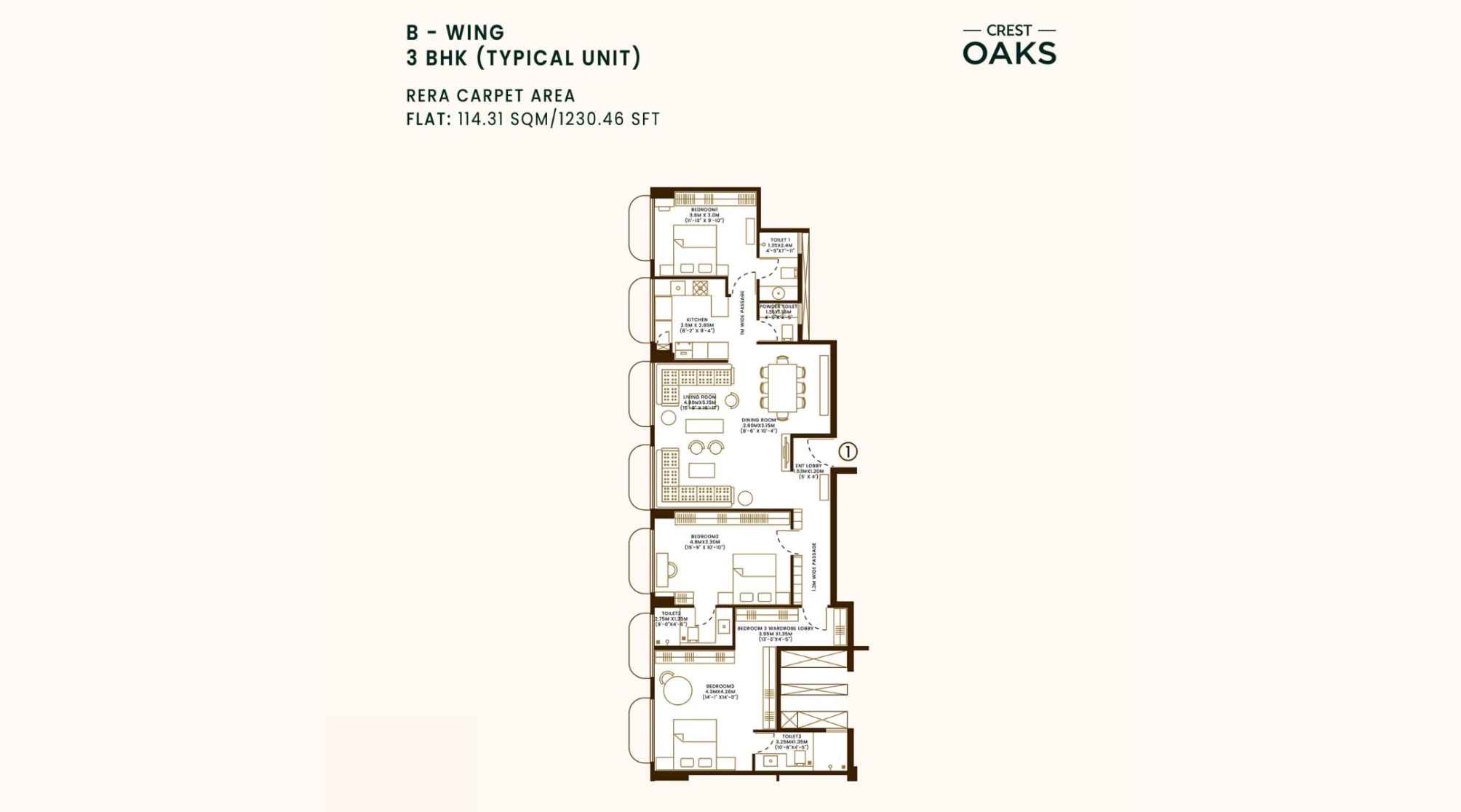 Crest-Oaks-Floor-Plan-Wing-B-3-BHK-1230-Sqft